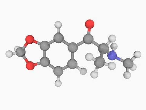 Methylone drug molecule Stock Illustration