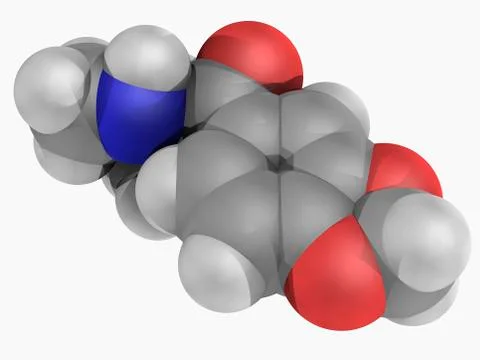 Methylone drug molecule Stock Illustration