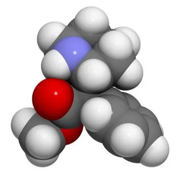 Methylphenidate attention-deficit hyperactivity disorder (adhd) drug, chemica Stock Illustration