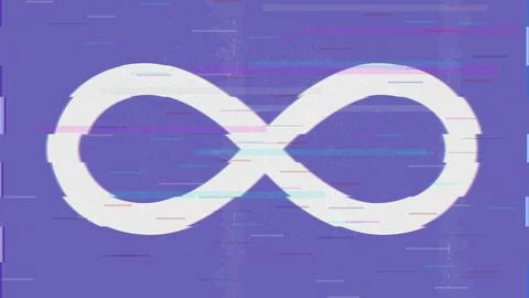 Metis blue Glitch Flag Vector - RGB Split Digital Video Frame Design Illustrazione stock