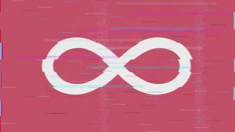 Metis red Glitch Flag Vector - RGB Split Digital Video Frame Design Stockillustratie