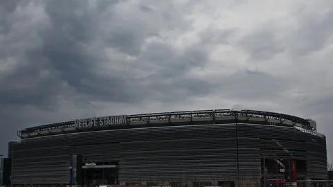 Metlife Stadium Cloud Timelapse Stock Footage 81796605