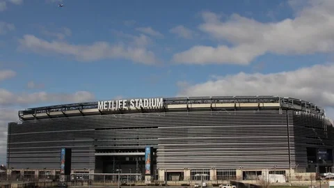 Metlife Stadium Cloud Timelapse Stock Footage 81796744