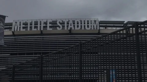 Metlife Stadium Cloudy Timelapse Stock Footage 81796324