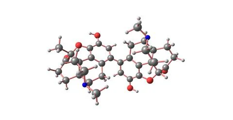 Metopon molecular structure isolated on white Stock Illustration