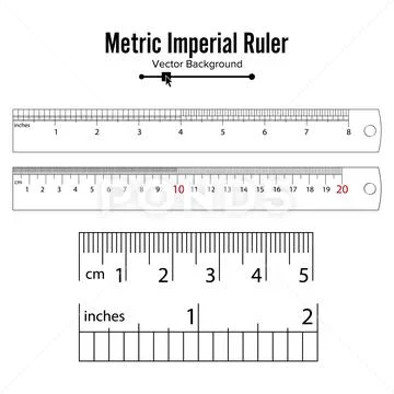 Ruler 12 Inch Icon In Flat Style Meter Measure Instrument Vector