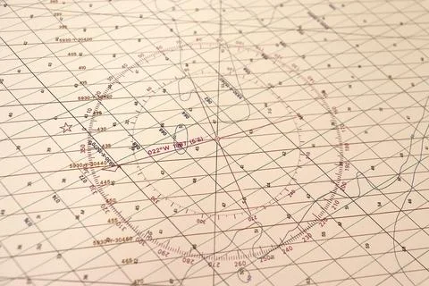 A metric map with geometric drawing Stock Photos