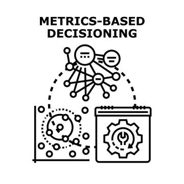 Metrics based decisioning analyzing data management process 库存插图