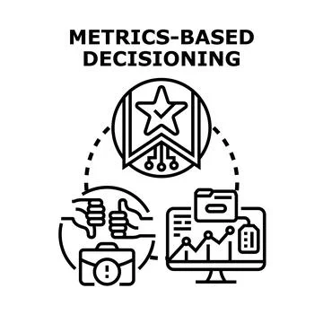 Metrics based decisioning process for business strategy success 库存插图