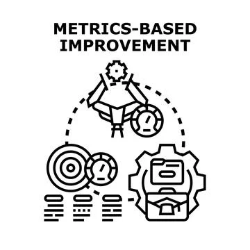 Metrics based improvement optimizing business performance イラスト素材