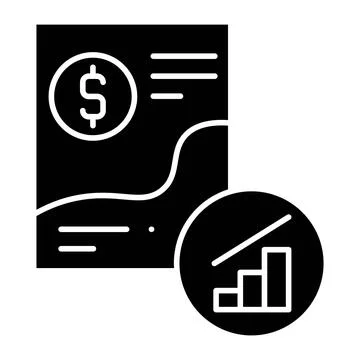 Metrics Glyph Icon Illustrazione stock