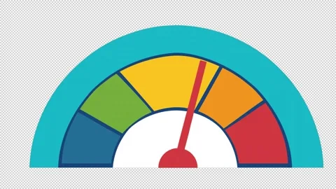 Metrics level indicator. Indicator animation Stock Footage 325420936