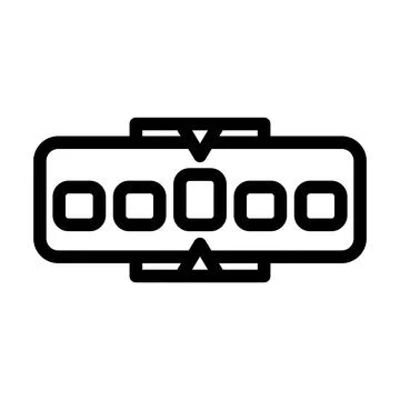 Metrics risk line icon vector illustration Stock Illustration