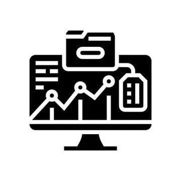 Metrics technical sales engineer glyph icon vector illustration Stock Illustration
