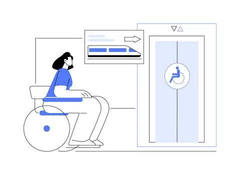 Metro access isolated cartoon vector illustrations. Illustrazione stock
