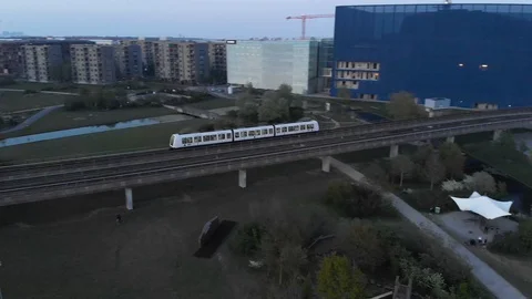 Metro from aerial view Video stock 130060844