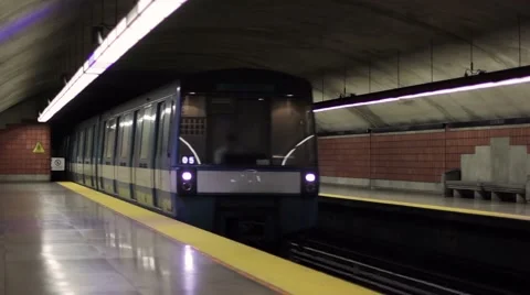 Metro arrival Video stock 57321269