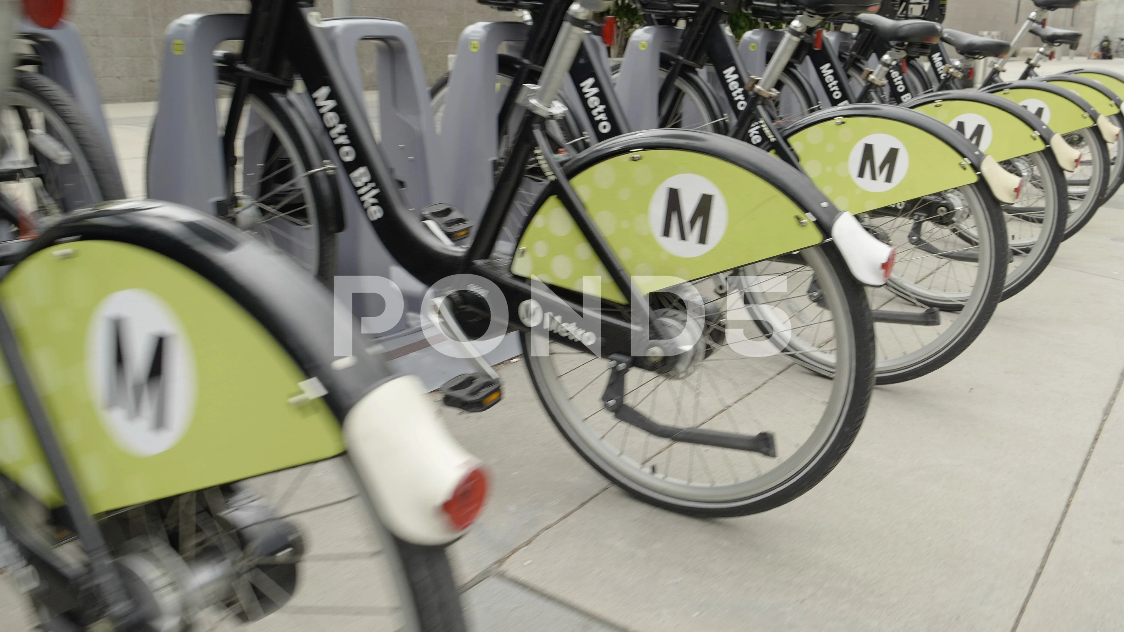 Metro Bike Share Dolly Backwards Close Stock Video Pond5