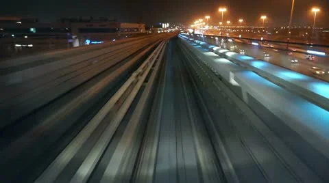 Metro blue lights Video stock 12488242