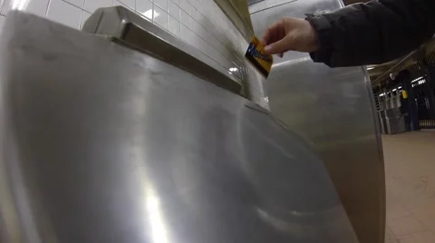 Metro card swipe 2 Stock Footage 47469723