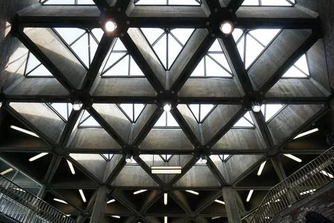 Metro ceiling triangles Stock Photos