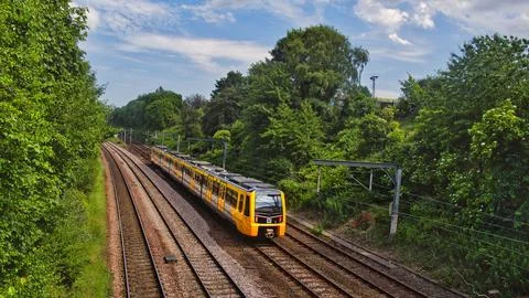 Metro Class 555 Approaching Heworth Stock Photos