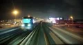 Metro in Dubai, United Arab Emirates. Opposing train HD Footage