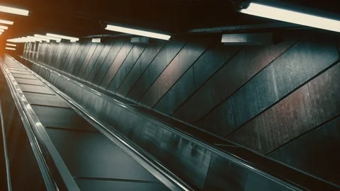 Metro elevator and beautiful wall design. Stock Footage 97007477