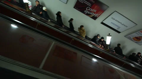 Metro escalator Stock Footage 997512