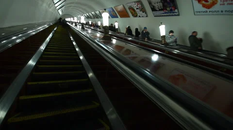 Metro escalator Stock Footage 997513