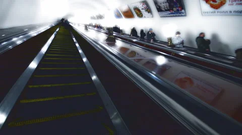 Metro escalator Stock Footage 997515