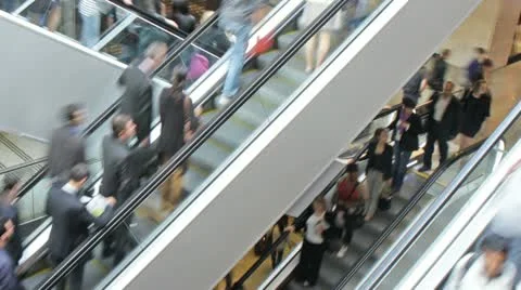 Metro escalator timelapse Stock Footage 11260448