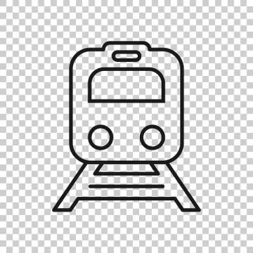 Metro icon in flat style. Train subway vector illustration on white isolated  Stock Illustration