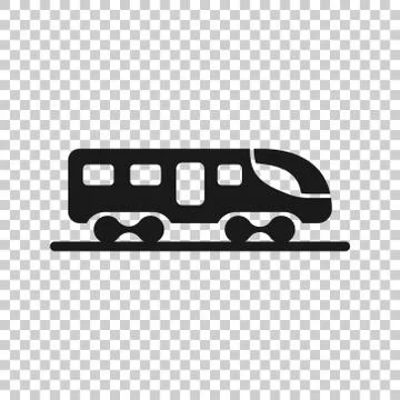 Metro icon in flat style. Train subway vector illustration on white isolated  Stock Illustration