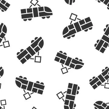 Metro icon in flat style. Train subway vector illustration on white isolated  イラスト素材