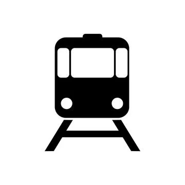 Metro icon in flat style. Train subway vector illustration Stock Illustration