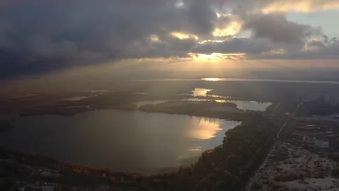 Metro Kharkivska. Revutsky street. The general plan of the array. Stock Footage 219957504