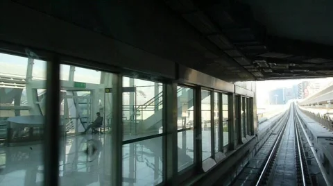 Metro Leaving Station Video stock 515068
