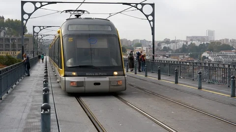 The Metro light rail subway system, Porto, Portugal Stock Footage 90041279
