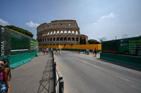 Metro Line C Development Along the Historic Colosseum Zone Stock Photos