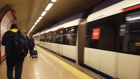 Metro' Madrid Spagna Stock Footage 106571619