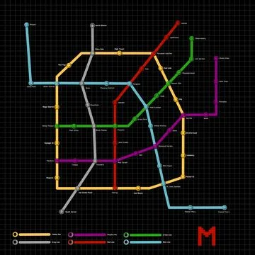 Metro map Stock Illustration
