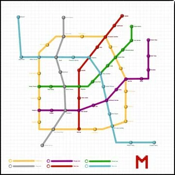Metro map Stock Illustration