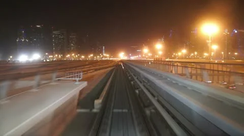 Metro marina Night Stock Footage 12489111
