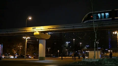 Metro Night traffic Stock-Footage 70152147