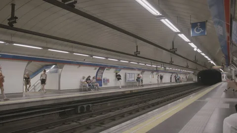 Metro with no trains Stock Footage 245299082