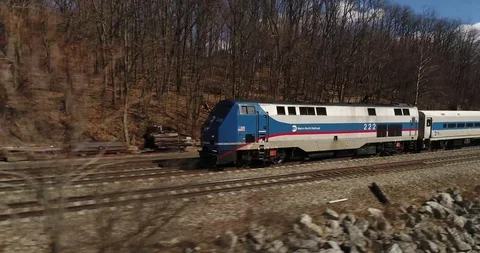 Metro North Train in Slow Motion Stock Footage 111341949