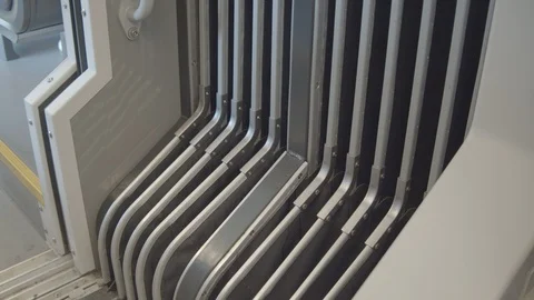 Metro or train in tranzit. bellows moving from the curves Video stock 110923903