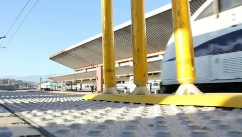 Metro Passes Station Stock Footage 11375033