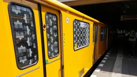 Metro passing a station Stock Footage 79846555